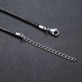 Men's Titanium Steel Native American Styled ARROW HEAD  Rope Necklace