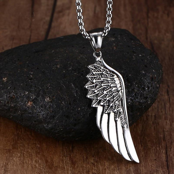 Dukkanka Large Size Eagle Angel Wing Men's Necklace - Trendyol