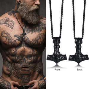 Men's Stainless Steel Viking RUNES Necklace