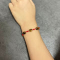 Red Rope & Tiger Eye Stone 'PERSEVERANCE' Bracelet