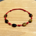 Red Rope & Tiger Eye Stone 'PERSEVERANCE' Bracelet