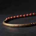 Ethnic Tibetan Handcrafted Copper & African Grass Jade/Jasper HEALING Bracelet