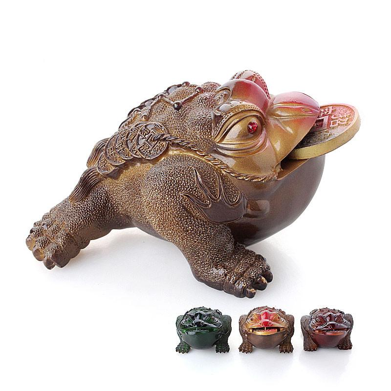 Color Changing Lucky Frog Toad Tea Pet Figurine zenheavens