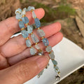 Calming Natural Aquamarine Beaded Bracelet