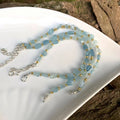Calming Natural Aquamarine Beaded Bracelet