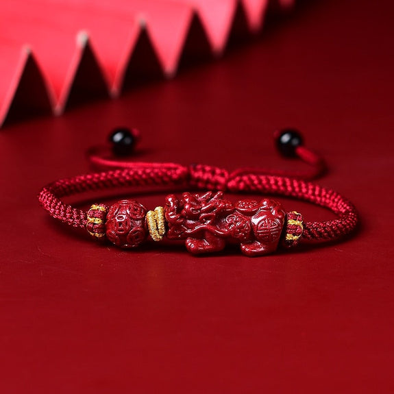 Cinnabar Chinese Zodiac Bracelet Jewelry Natural Beaded Bracelets for Women