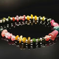 Natural Rainbow Tourmaline & Clear Quartz 'HARMONY' Bracelet