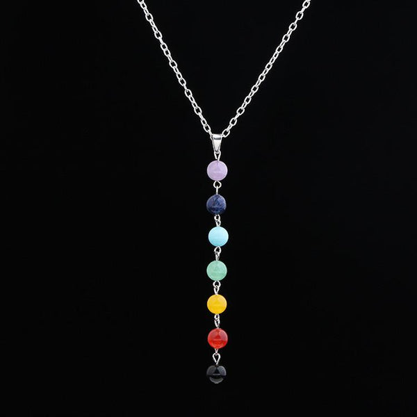 7 Chakra Gem Stone Healing & Balancing Pendant Necklace