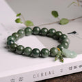 Premium Quality Burmese Jade & Pixiu ' ATTRACT ABUNDANCE' Bracelet