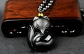 Natural Black Obsidian 'THE FOX' Responsiveness Pendant Necklace
