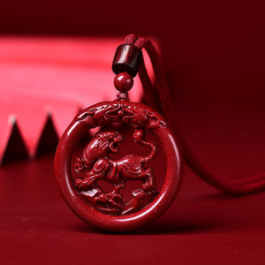 Purple Cinnabar Year of the Tiger Necklace