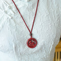 Purple Cinnabar Year of the Tiger Necklace