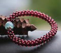 Genuine Garnet & Amazonite Stone COURAGE & HOPE Bracelet