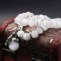 Cat's Eye White Opal Stone Pi Xiu THIRD EYE Wealth Charm Bracelet
