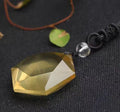 Natural CITRINE Cubic  Hexagram 'SUNSHINE & JOY ' Pendant Necklace