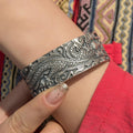 Ethnic Thai Silver Sentient 'Cloud Breather' Dragon Bangle