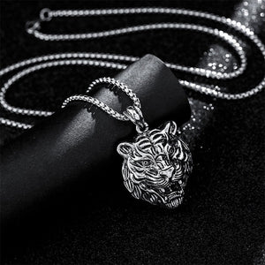 Year of the Tiger Stainless Steel 'POWER' Necklace