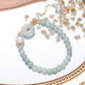 Boho Natural Jadeite & Freshwater Pearl 'LUCK' Bracelet
