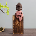 Flowing Robe Cute Hand Painted Buddha Tea Pet Figurine
