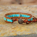 Unisex Turquoise 'SERENITY' Wrap Bracelet