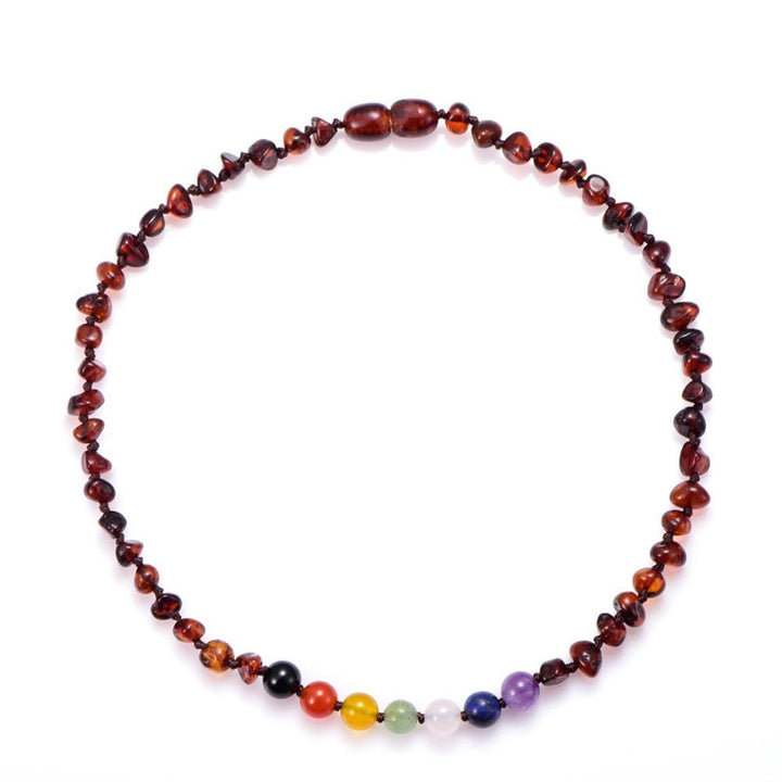 amber chakra necklace cherry color