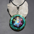 #60-Handmade Amazonite Stone & Sacred Geometry ' RELEASE TOXIC EMOTIONS' ORGONITE Pendant