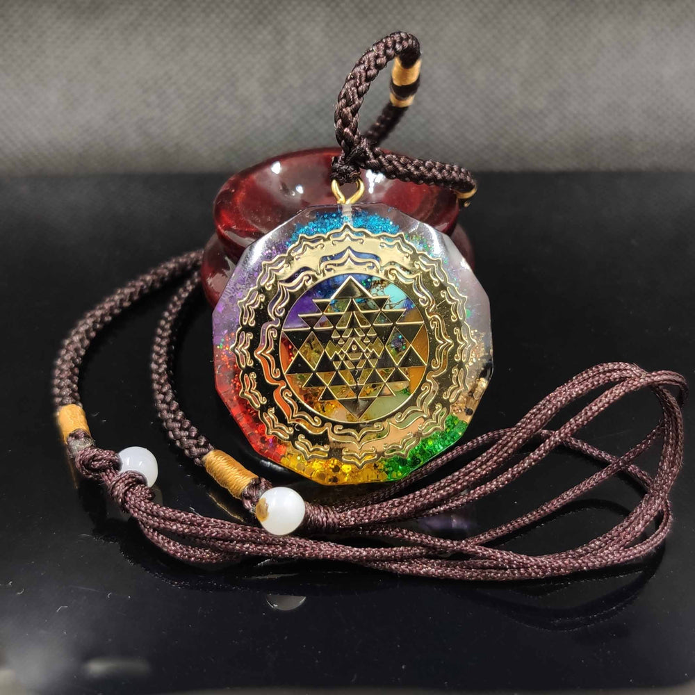 sri yantra orgonite necklaces