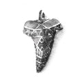 Silver & Zirconia Maori Shark Tooth Pendant Necklace