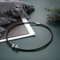 Men's Customizable Braided Leather Choker Necklace