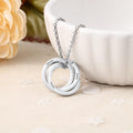 Stainless Steel Personalized Russian Ring 'ETERNITY' Necklace