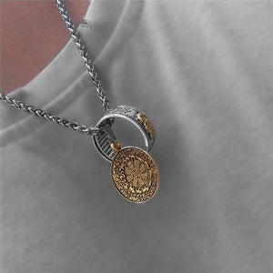 Pixiu Ring & Tibetan Juigong Bagua Amulet for WEALTH & PROTECTION Necklace