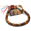 Tibetan Buddhist OM Mantra & Tiger Eye Abacus Bead AWARENESS Bracelet