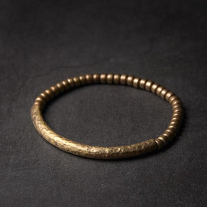 Antique Finish Hand Beaten Copper Ethnic Tibetan Bracelet