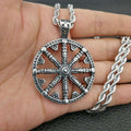 The Symbol of Buddhism- Dharma Chakra Wheel Stainless steel Pendant Necklace