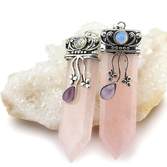 Amethyst Healing Crystal Pendant | Balance & Peace