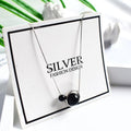 Sterling Silver Black Onyx 'DETERMINATION' Necklace