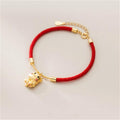24k Sterling Silver 2021 Ox for Love or Ox for Luck  Red Rope Bracelet