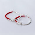 PURE Silver WEALTH ATTRACTING PIXIU & Red Rope Bracelet