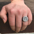 Titanium Steel  Sacred OM Symbol Unisex  Buddhist  Ring