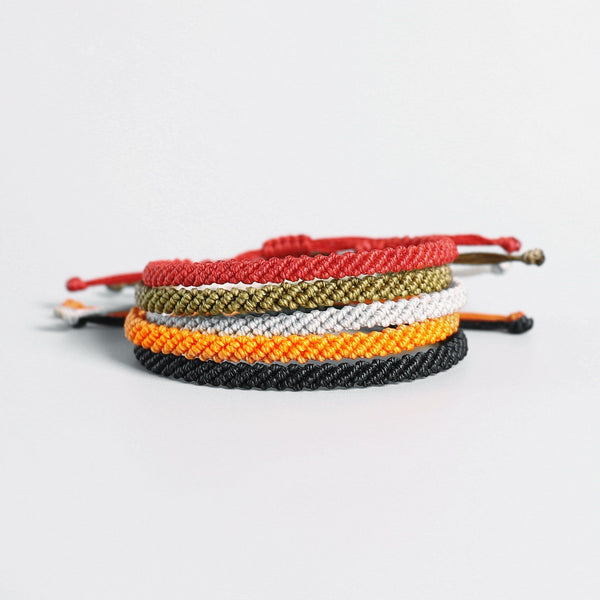 Hand-tied Waterproof Wax Rope Classic Tibetan Lucky Knot SIMPLICITY Bracelet