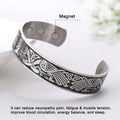 Engraved Viking Phoenix Totem & Celtic Knot MAGNETIC HEALTH Stainless Steel