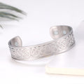 Engraved Viking & Celtic Knot MAGNETIC HEALTH Stainless Steel Bracelet-3 Styles