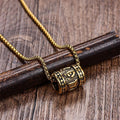 Titanium Steel Tibetan Buddhist Six Words Mantra Spiritual Necklace