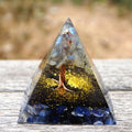 #30- Handmade Labradorite & Sodalite Stone Tree of Life 'CONFIDENCE' ORGONITE Pyramid