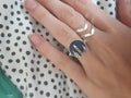 Sterling Silver& Natural Blue Aventurine Stone- Florence Cathedral Ring
