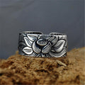 Pure Sterling Silver Lotus Sutra  Ring