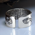Pure Sterling Silver Lotus Sutra  Ring