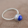 925 Sterling Silver Lapis Lazuli Stone Ring