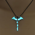 Luminous Dragon Cross Pendant Necklace