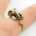 Dead Cute Adjustable Elephant Wrap Ring